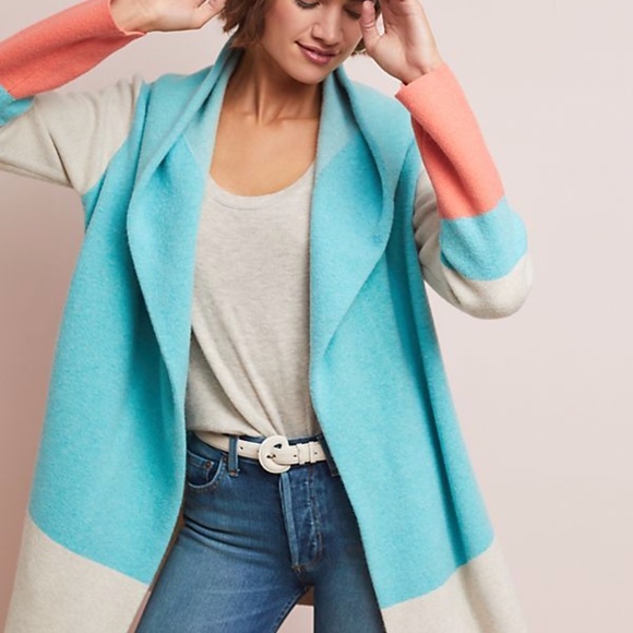 anthropologie field flower sweater coat